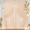 30ft x 10ft Champagne Backdrop Curtains for Parties Wedding Champagne
