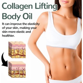Aceite Corporal Lifting Con Colágeno Para Reafirmar Y Estirar La Piel, Hidratante Antiarrugas Para Piel Flácida Y Con Estrías, Aceite Hidratante Para Cuello, Pecho, Escote Y Muslos (2PC)