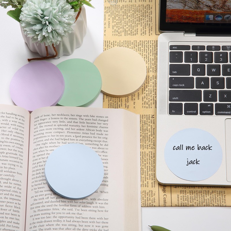 Mr. Pen Round Sticky Notes - 12 Pads, 720 Sheets,