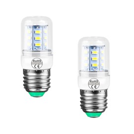2 Pack LED D34L Refrigerator Light Bulb Replacement 3.5W Compatible With Freezer (110V-240V White Light) AP6278388 PS12364857 4584444 - Bright for Refrigeration Units
