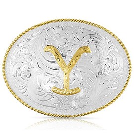 Montana Silversmiths Rope Trimmed Filigree Engraved Classic Western Buckle (The Yellowstone Dutton Ranch)