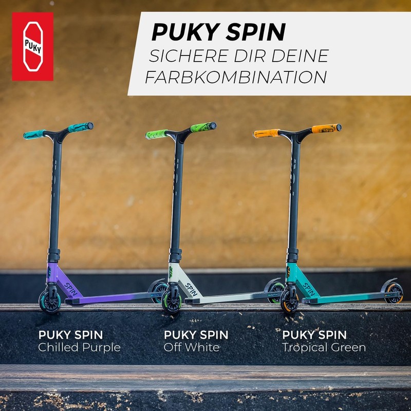 PUKY Spin High-Quality Scooter for Children 5+, One Piece Bar