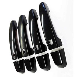 PAKCEEINC Glossy Black Door Handle Covers for 18-19 GMC Terrain w/ 4 Smart Key Cutout