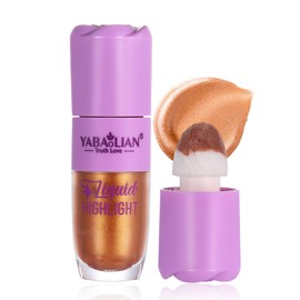 Long-Lasting Liquid Highlighter - Lightweight Shimmer Glow, Waterproof & Smudge-Proof, Natural Radiance Makeup, Contour Enhancer for Face