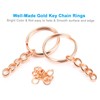 YHYZ Keychain Ring Set (Rose Gold, 30 Sets), Splits Key