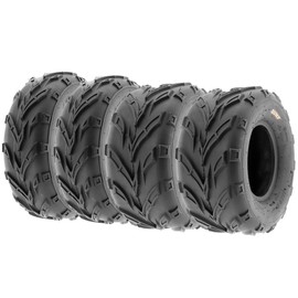 Set of 4 SunF A004 Go-Kart ATV Tires 19x7-8 Front & 20x10-10 Rear, all terrain, 6 PR, Tubeless