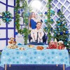4PCS Christmas Snowflake Tablecloth Snowflake Xmas Party Table Cover Snowflake