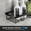 Moforoco Large Shower Caddy Shelf Organizer Rack, Self Adhesive Black