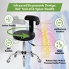 Antlu Rolling Stool with Back Support Tattoo Chair for Artist,