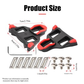 HBW Cycling Cleats, Cleats for Cycling Shoes, Suitable for Road and Indoor Use, Red