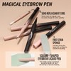 Angled Brush Eyebrow Pencils Set,3-in-1 Liquid Microblading Eyebrow Pen for
