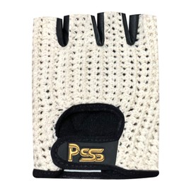 Prime Finger Less Net Cycle Padded Gloves Biker Fitness Gym Body Building Weight Lifting Glove 411 (Black With White Net, XXL)