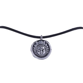 Black Velvet Choker Vintage Moon Lunar Goddess Pendant for Women Slim Adjustable Collar Necklace Boho Handmade Light Charm