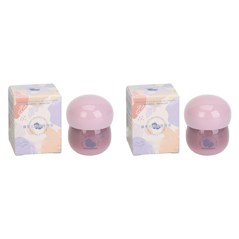 2pcs Matte Lip Gloss Hydrating Water Gloss Mushroom Shape Long