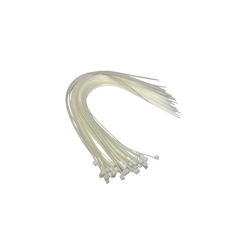 White Cable Ties Extra Long Ties 7.2 mm x 450