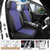 CAROMOP Breathable Cloth Fabric Car Seat Covers 2 Front Seats,Faux