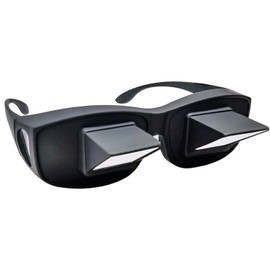 reiliva Prism Spectacles Lazy Glasses Horizontally Lying Reading Glasses 90 Degree Glasses for Laying Down Reading and Watching TV in Bed Unisex