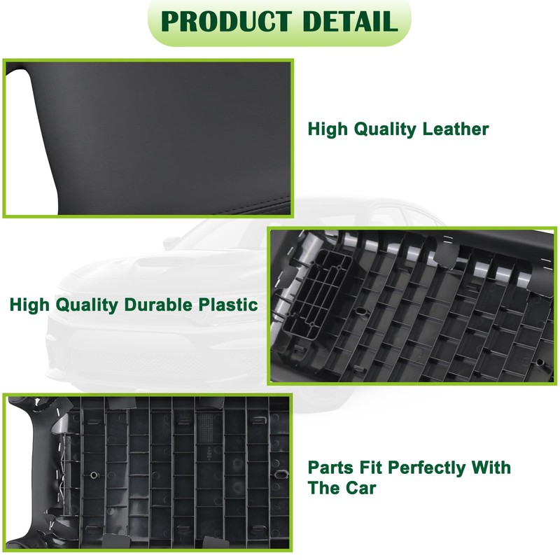 omoZone Floor Center Console Cover Armrest Lid Black Compatible with