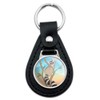 GRAPHICS & MORE Black Leather Ring-tailed Cat Keychain