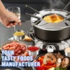 CUSIMAX Electric Fondue Set with 1300W Power Temperature Control for