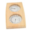 Wooden Thermometer Hygrometer for Sauna Room Double Dial Pointer Type