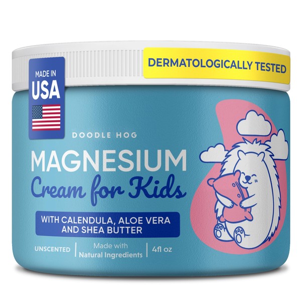 DOODLE HOG Magnesium Cream for Kids - Soothing Relief &