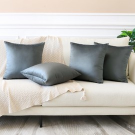 Sungeek Set of 4 Velvet Cushion Covers, 45 x 45 cm, Decorative Cushion Covers, Soft Cushion Cover, Decorative Cushion, Sofa Cushion, Couch Cushion, Decorative Cover for Sofa, Bedroom, Living Room