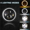 SHENKENUO For Jeep Wrangler JK 2018 7'' Round LED Headlight