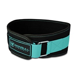 Iron Bull Strength Women Weight Lifting Belt - High Performance Neoprene Back Support - Light Weight & Heavy Duty Core Support for Weightlifting and Fitness (Black/Mint, X-Small)