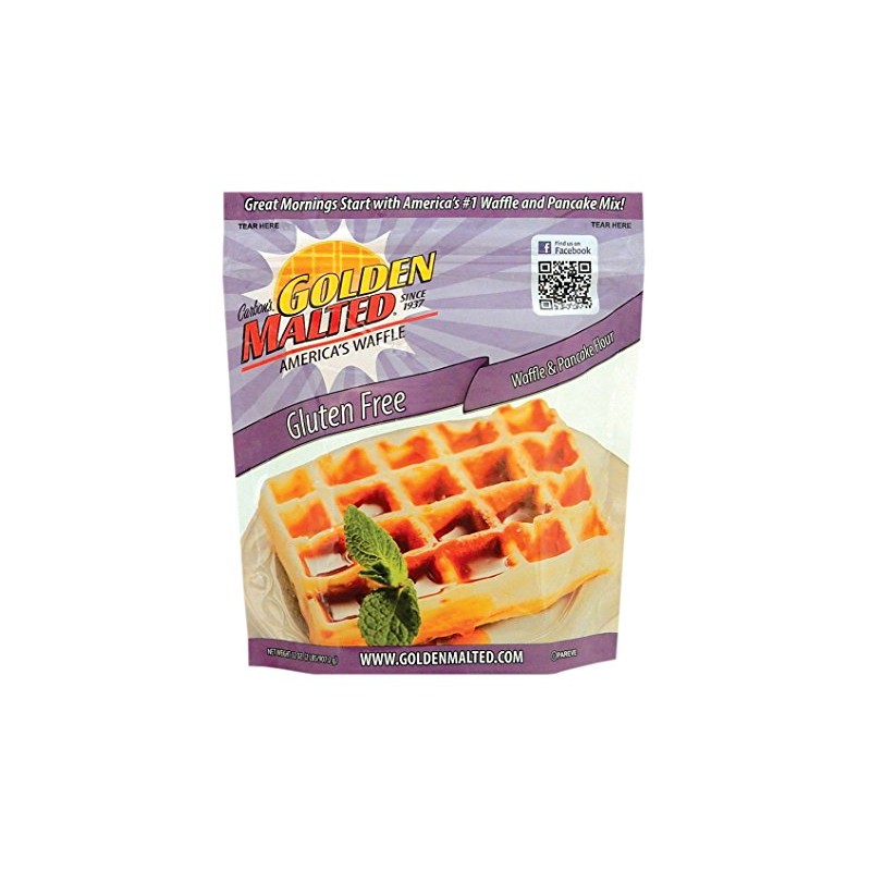 Carbon's Golden Malted Gluten Free Waffle and Pancake Mix, 32