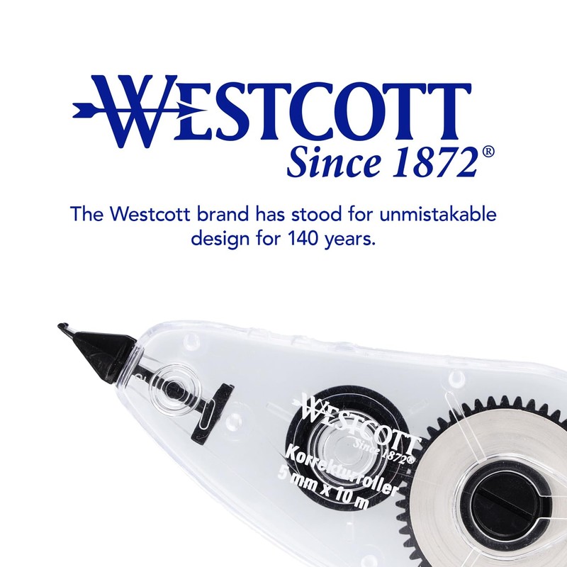 Westcott correction tape midway | correction roller with white correction