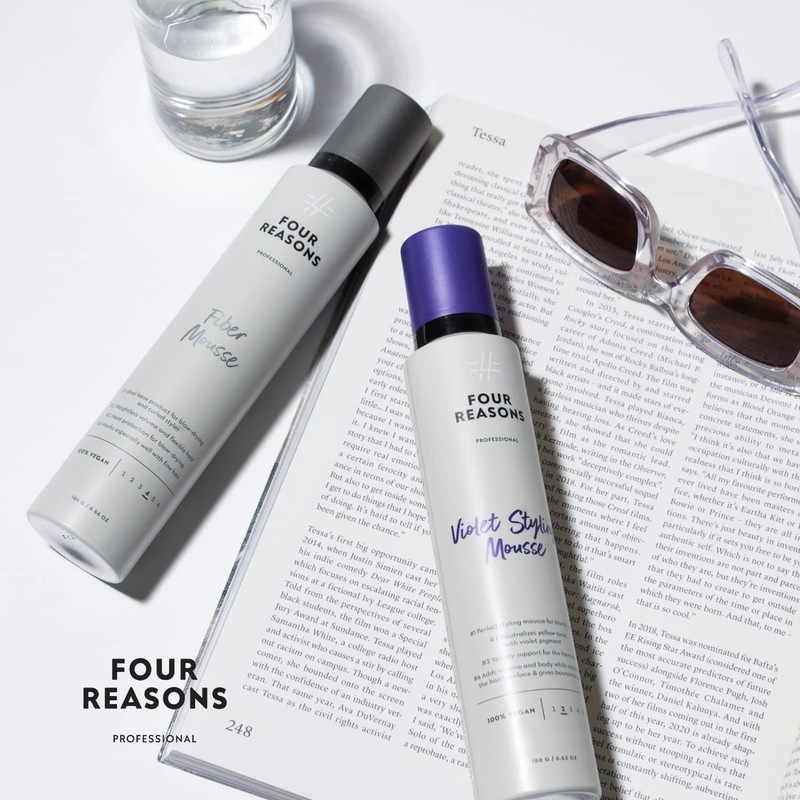 FOUR REASONS Professional Curl Enhancing Volumizing Mousse - Long-lasting Flexible