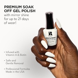 RC Red Carpet Manicure Esmalte de Uñas LED GEL White Not Blanco Francés Crema 9 ml                                                                    