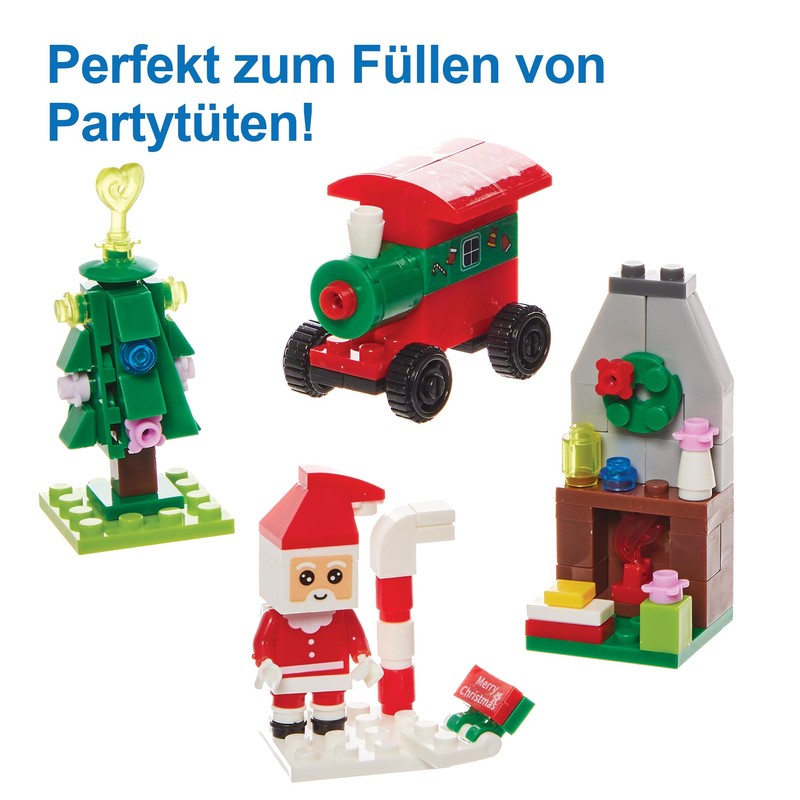Baker Ross FN350 Christmas Mini Building Blocks - 4 Pack