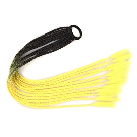 TefuRe Q37-B11 Braid Extensions Ponytail, Kids Dance, Elastic for Easy Installation, Blaze Extension Video, Yellow, Yellow