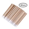 Wooden Pointed Head 300 Pieces Cotton Swabs 6.5cm Microblading 100%
