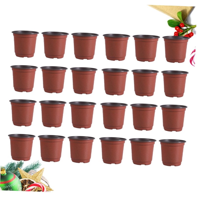 Kisangel 100PCS Plastic Flower Pot Creative Breathable Succulent Planters Diameter