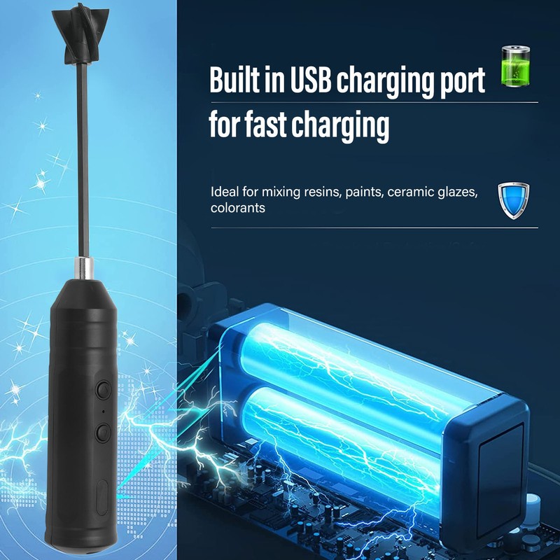 Epoxy Resin Mixer Rechargeable Powerful Slow Motor Handheld Electric Resin