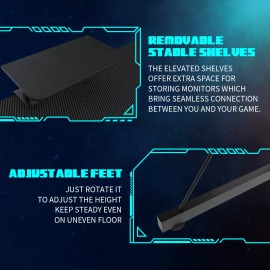 napfox L Shaped 51" Computer Desk Gaming Desk E-sports Table Laptop PC Study Writing