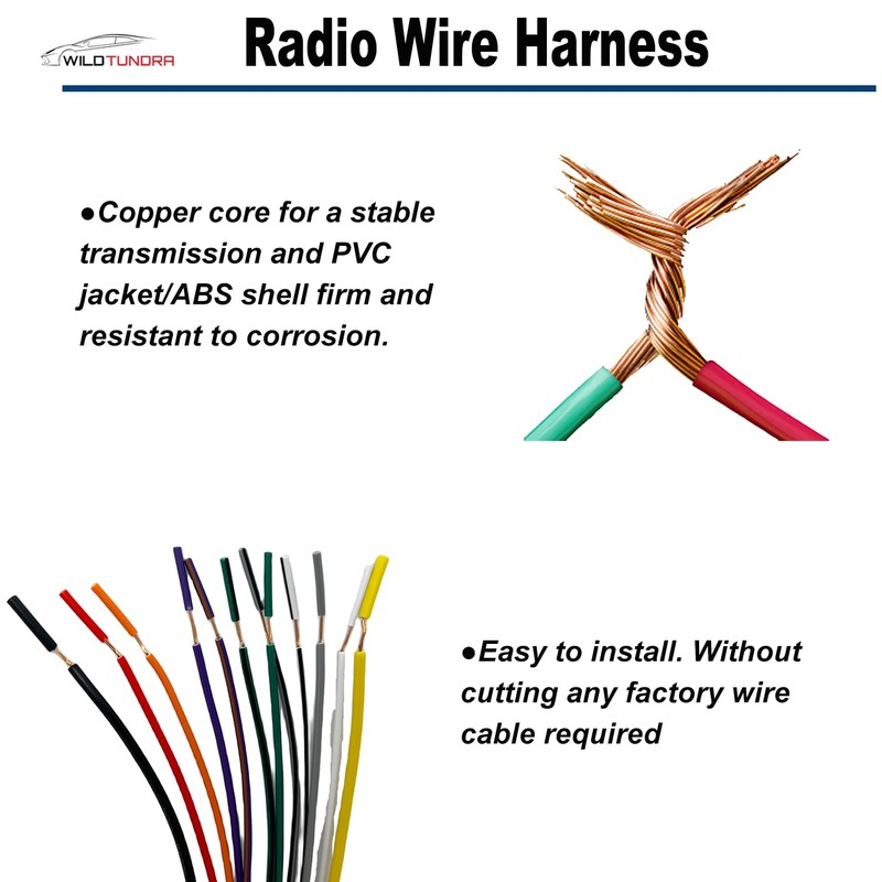 20 Pin Radio Wiring Harness Replacement for Toyota 2000-2006 4Runner