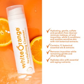 White Orange Revitalizing Cleanser, Ultra Hydrating Facial Cleanser with Hyaluronic Acid and 11 Botanicals including Orange Oil, Sulfate and Paraben-Free, 3 Pack
