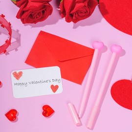 jiebor 30Pcs Pink Heart Gel Ink Pens Valentines Day Cute Novelty Pens Fun Cool Pens with Black Ink for Women Students Nurse Holiday Gift Valentine's Day Office Supplies