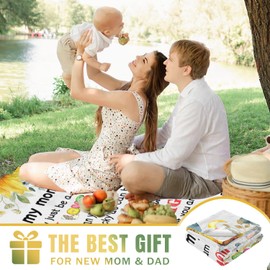 Mom to Be Gifts Pregnancy Gifts - First Time Mom Gifts, Promoted to Mom Gifts, Flannel Soft Blankets and Throws for New Mommy 50x60in