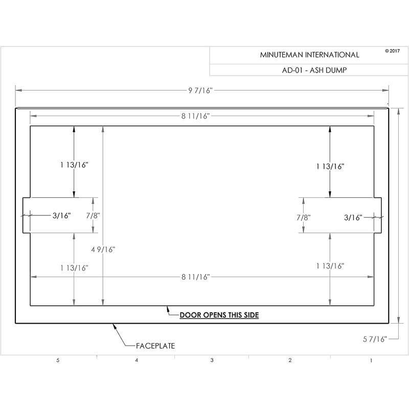 Oakestry Modern Cast Iron Ash Dump Door Heavy-Duty Fireplace Cover