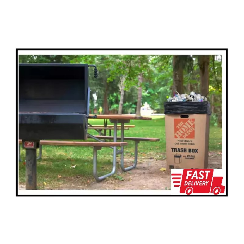 The Home Depot 42 Gal. Kraft 100% Recycled Disposable Trash