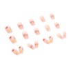 Medium Length Press On Rainbow Heart Acrylic Nails - 24