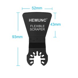 HEMUNC 6 Oscillating Tool Scraper Blades Flexible Rigid Scraper Blade, for Removal of Caulk,Vinyl Flooring,Paint,Carpet,Tile Adhesives