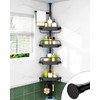 ALLZONE Corner Shower Caddy Tension Pole, Extendable Rustproof Stainless Steel