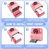 Instant Print Camera for Kids Compatible 12 Rolls Thermal Print