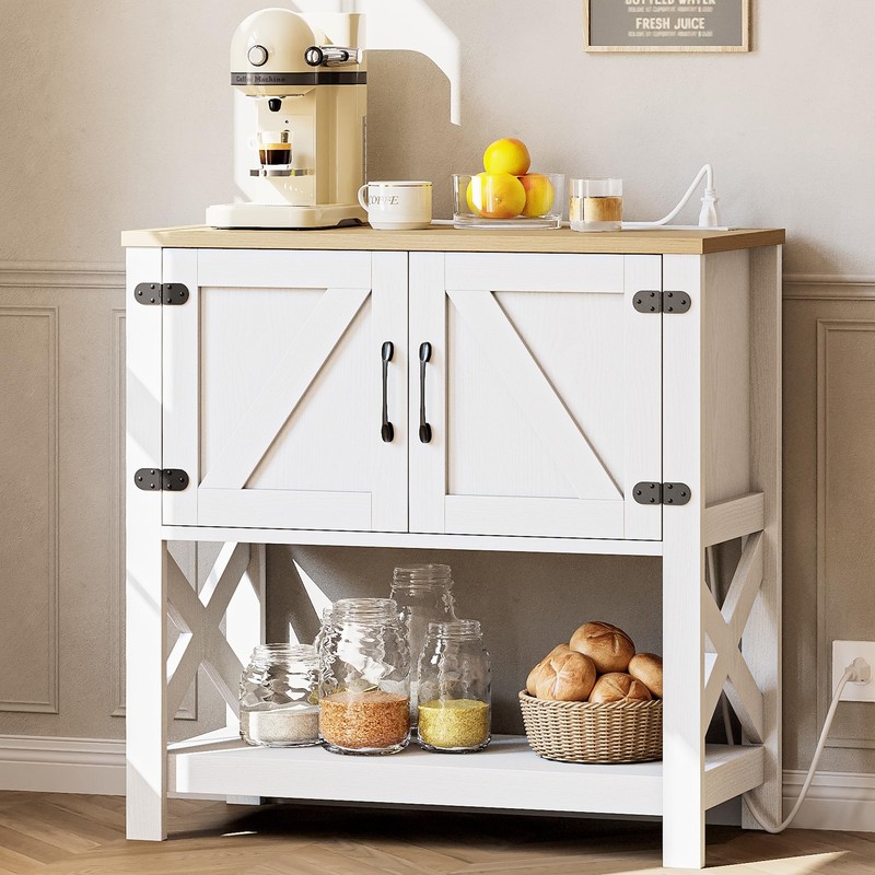 IRONCK Console Table with Power Outlets, Farmhouse Entryway Table with